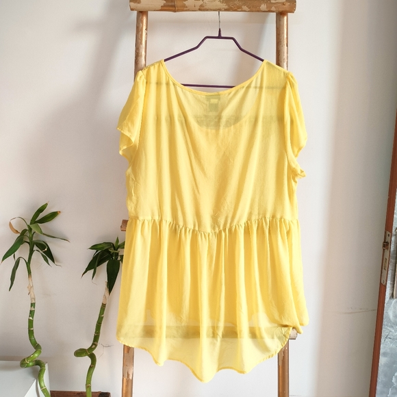 Plus Peplum Lace Flowy Top - Picture 4 of 15